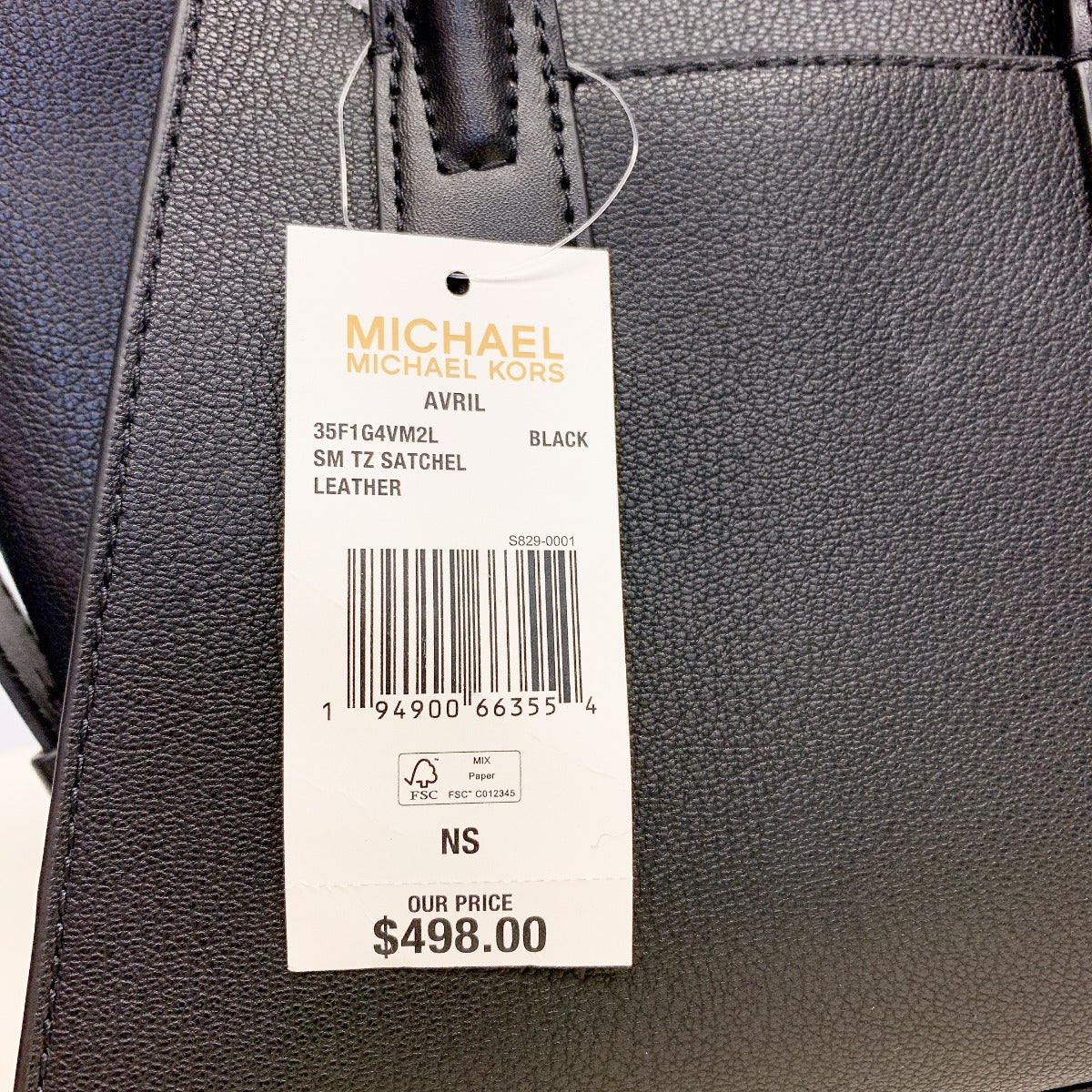 MICHAEL KORS 35F1G4VM2L Avril Small Leather Top-Zip Satchel IN BLACK MICHAEL KORS 35F1G4VM2L Avril Small Leather Top-Zip Satchel IN BLACK